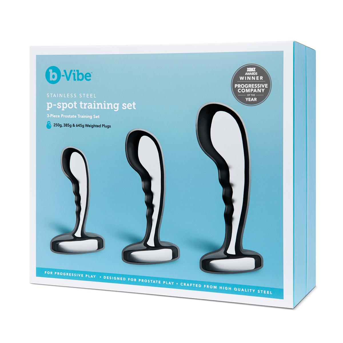 B-Vibe Stainless Steel P-Spot Training Set - shop enby
