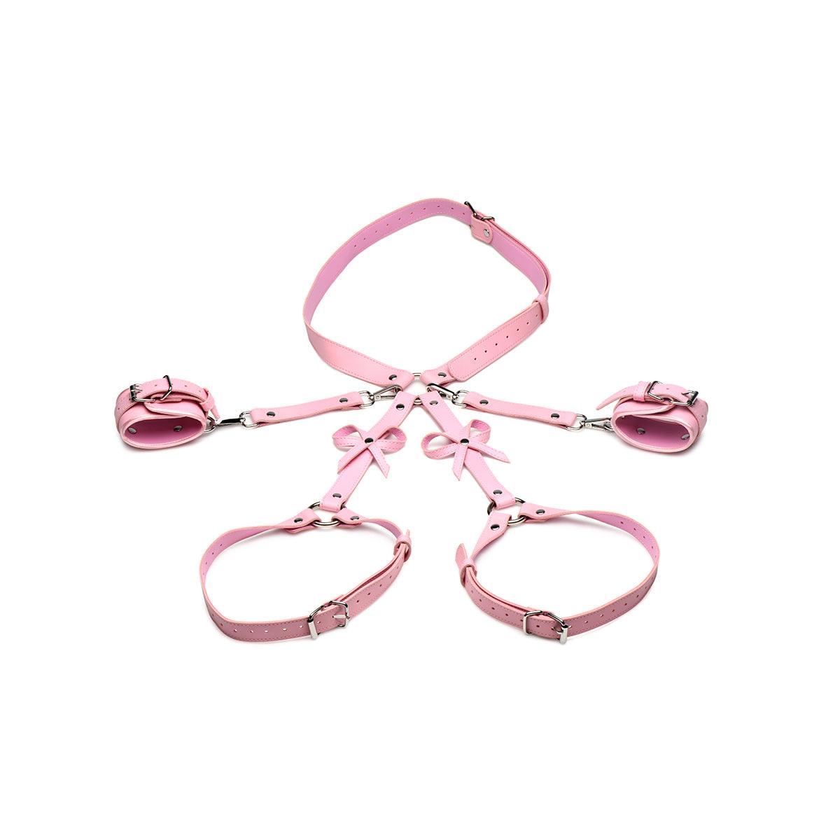 Bondage Harness with Bows M/L - Pink - shop enby