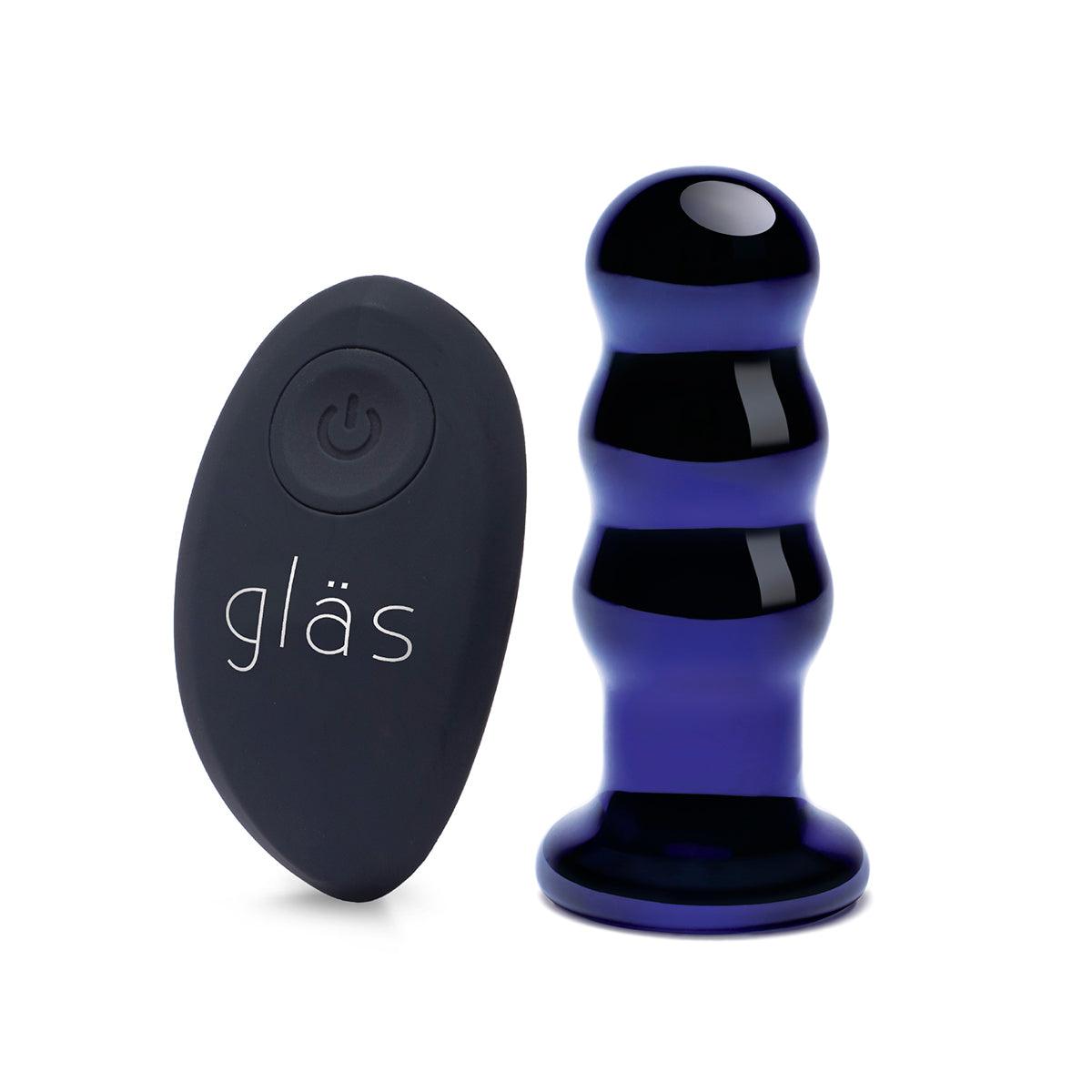 3.5" Rechargeable Remote Controlled Vibrating Beaded Butt Plug - shop enby