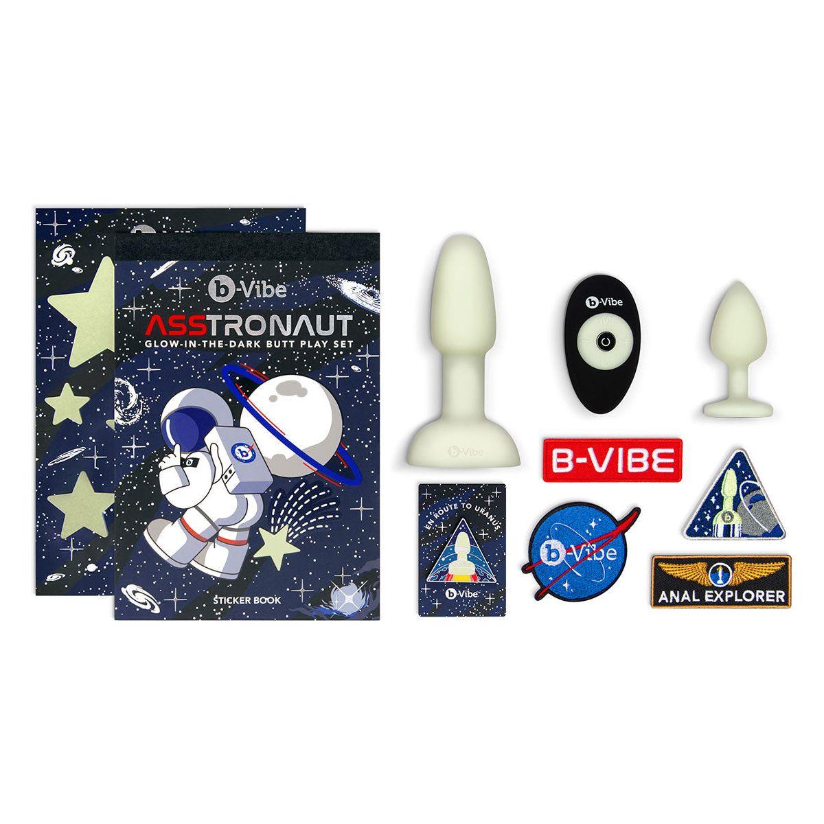 ✦ B-Vibe ASStronaut Glow-in-the-Dark Butt Play Set - shop enby