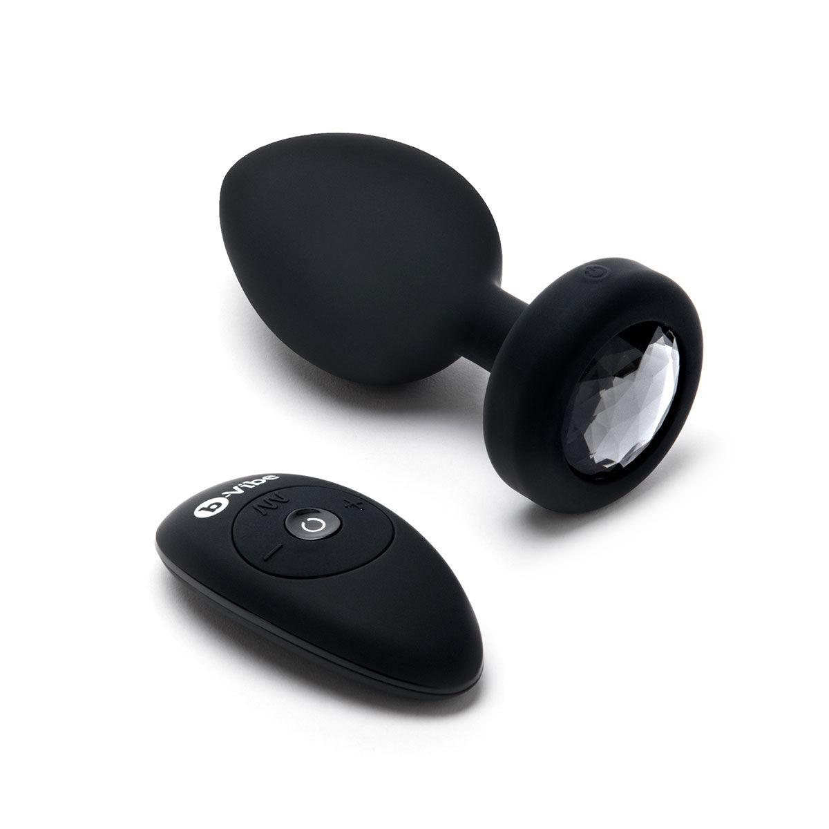 Black Silicone Jeweled Plug — Touch of Fur