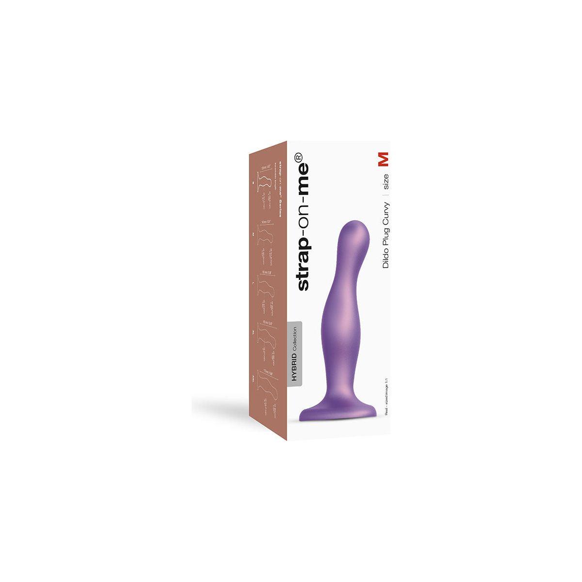 Strap-On-Me Curvy Plug Dil Metallic Purple - Medium - shop enby