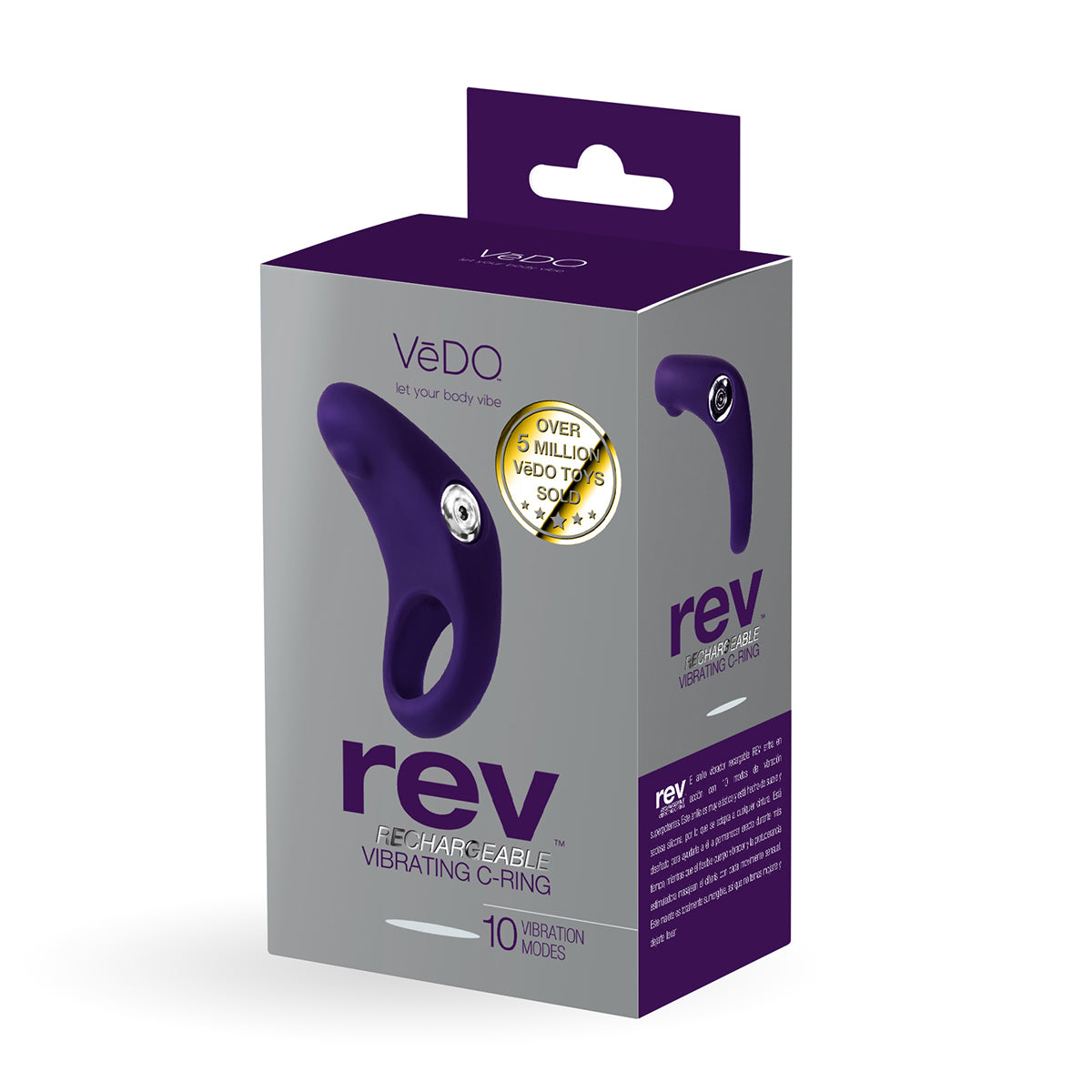 VeDO Rev Vibrating C-Ring - Purple - shop enby