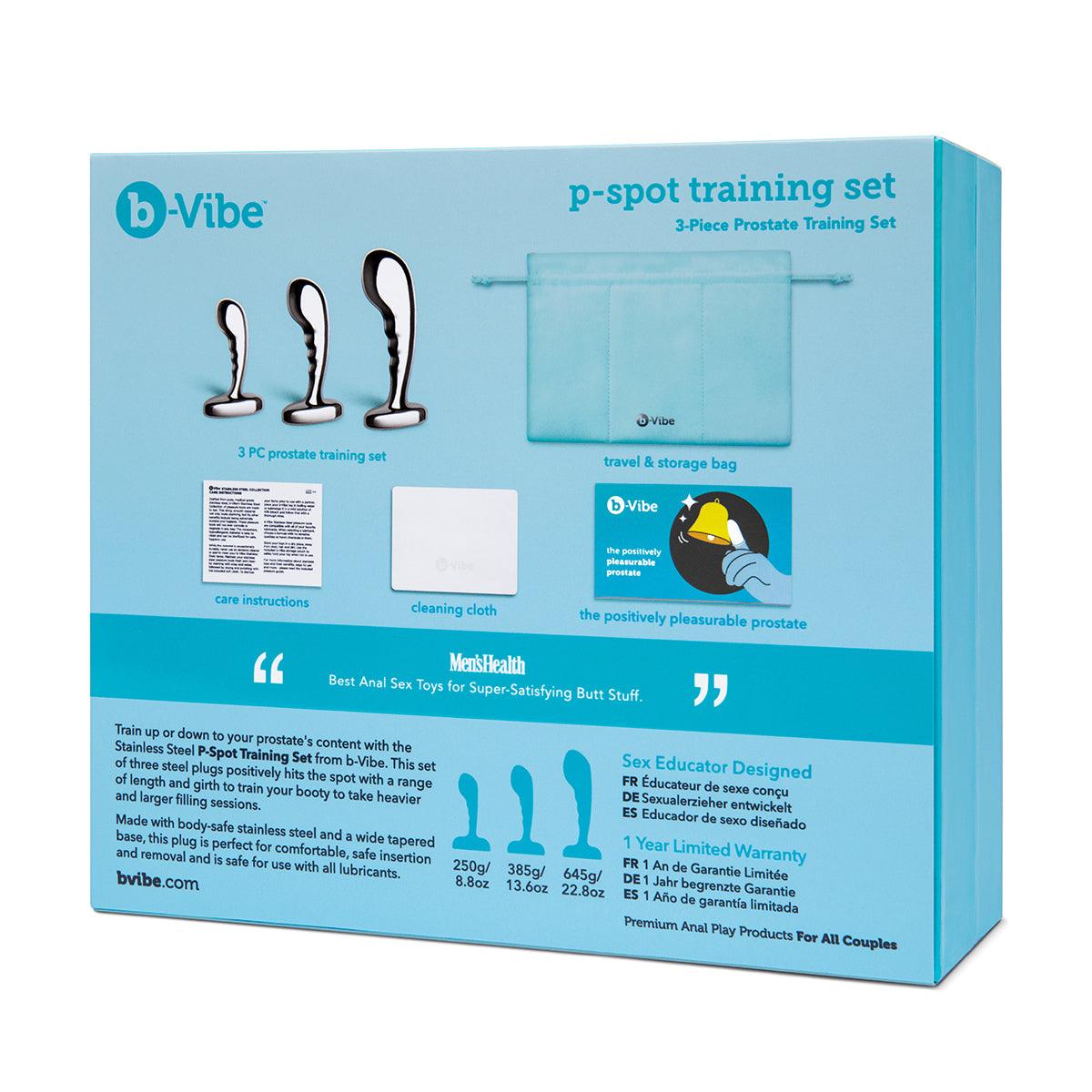 B-Vibe Stainless Steel P-Spot Training Set - shop enby