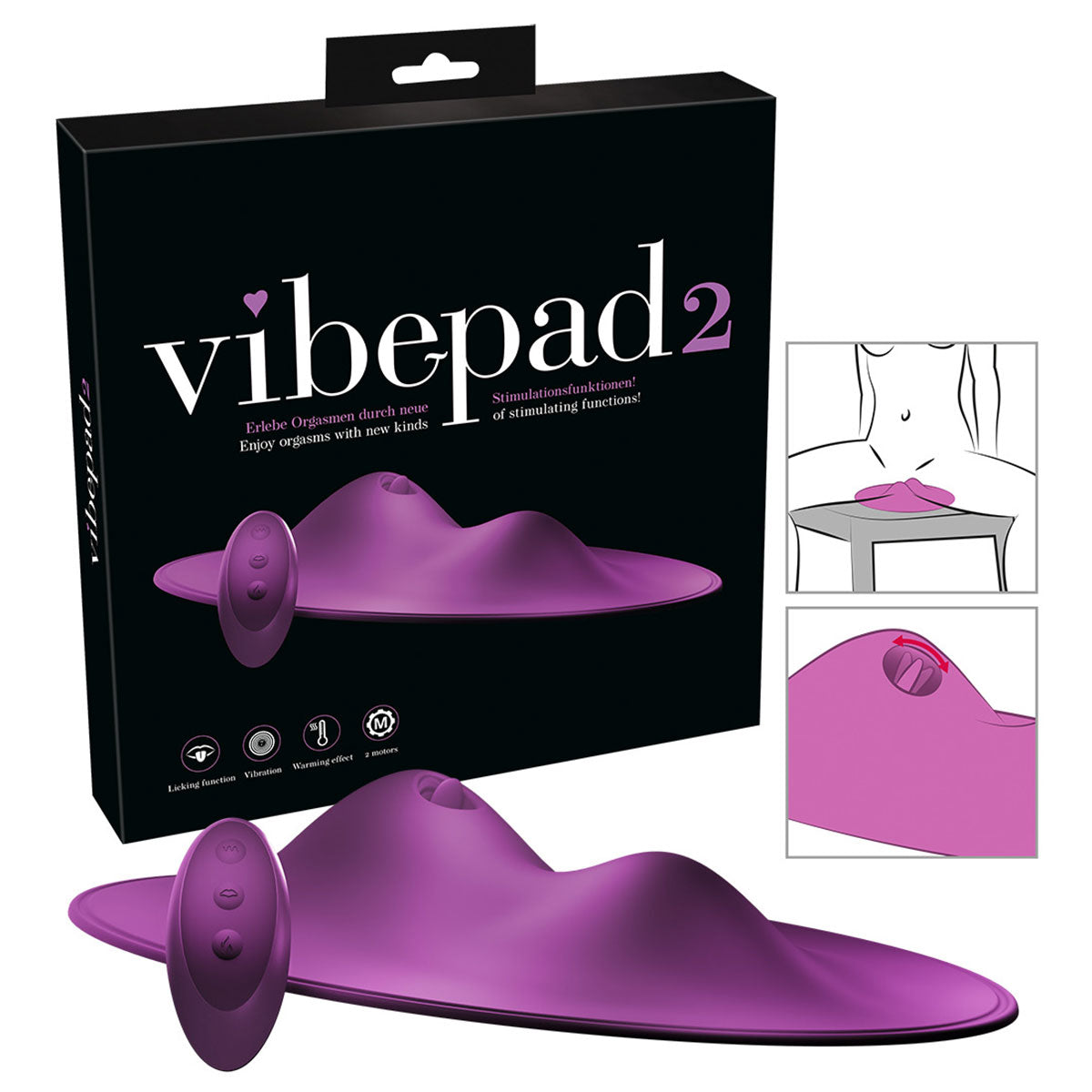 VibePad 2 con lengua, manos libres, almohadilla de pulido que se calienta y se calienta