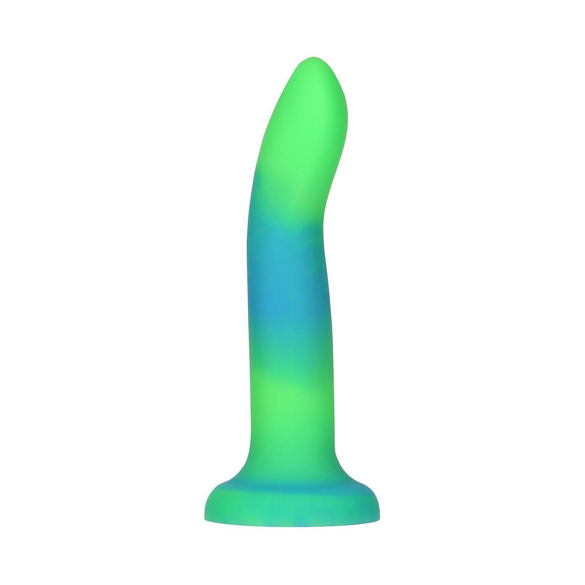 Addiction Glow-in-the-Dark Rave Dil 8" - Green Blue - shop enby
