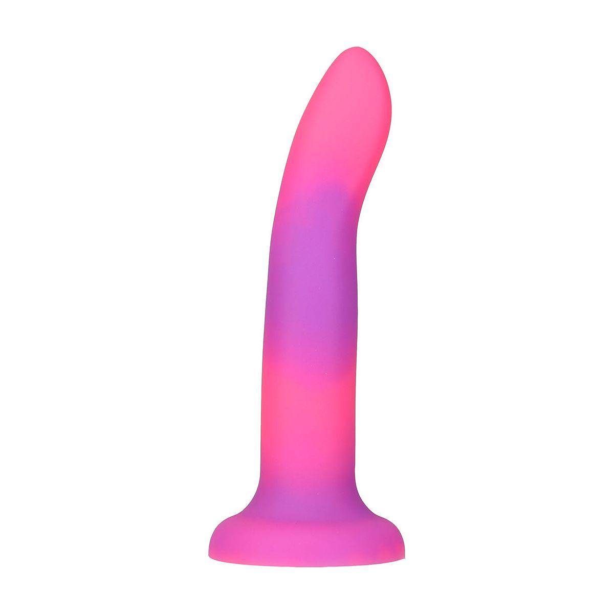Addiction Glow-in-the-Dark Rave Dil 8" - Pink Purple - shop enby