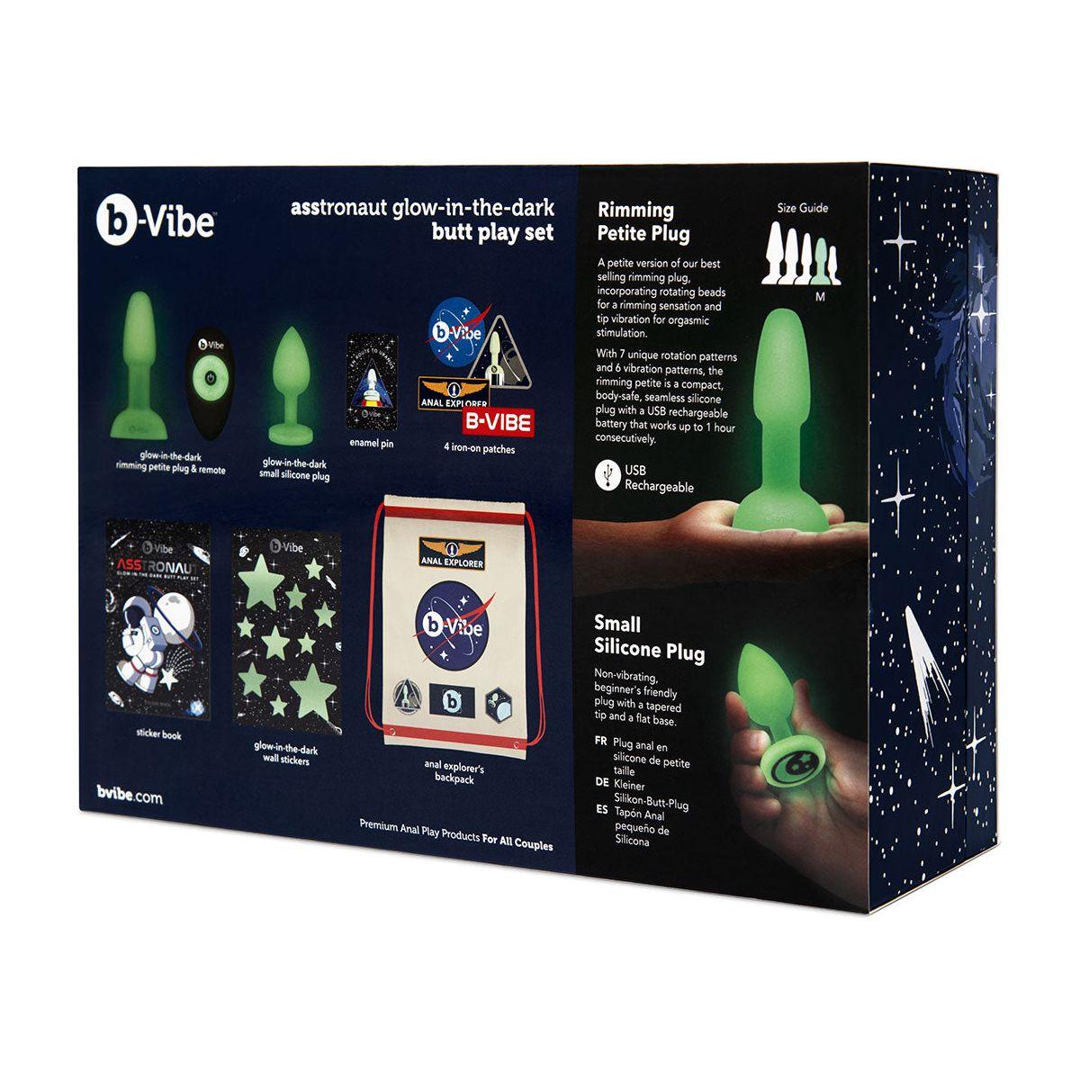 ✦ B-Vibe ASStronaut Glow-in-the-Dark Butt Play Set - shop enby