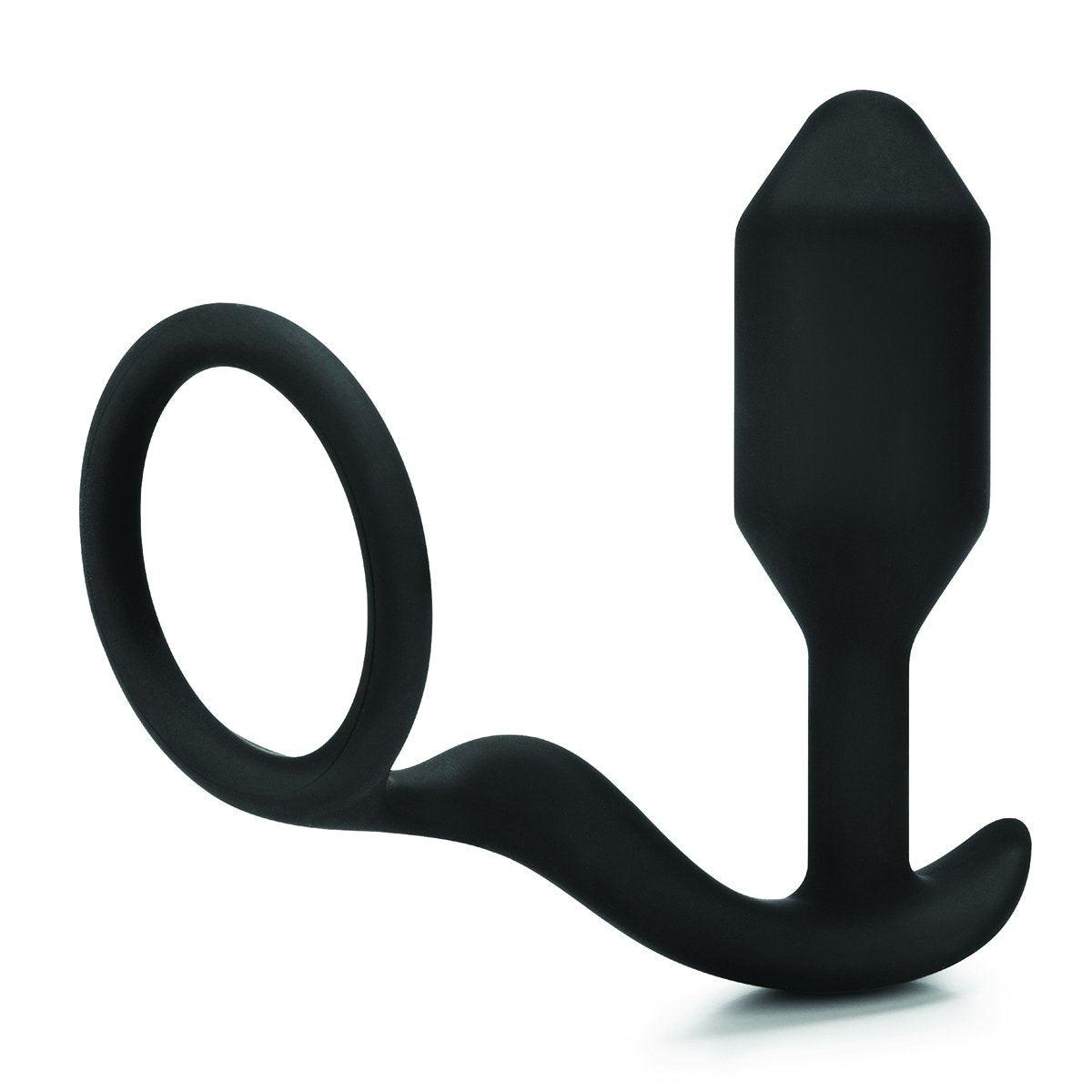 Black B-Vibe Snug & Tug Ring-Plug
