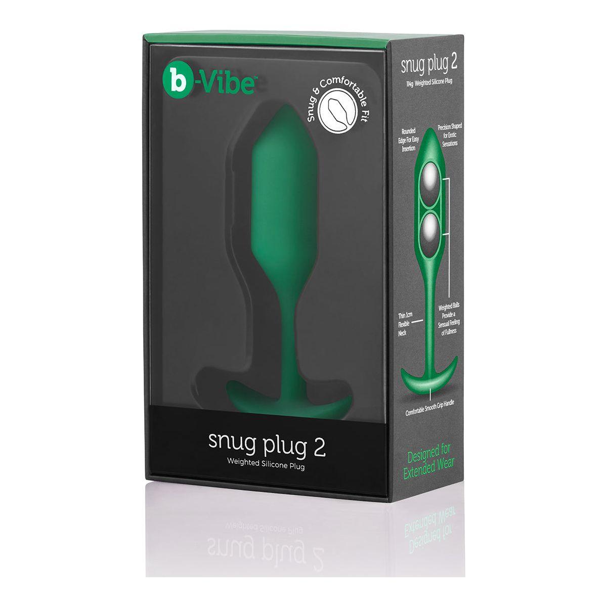 B-Vibe Snug Plug 2 (M) - Green - shop enby