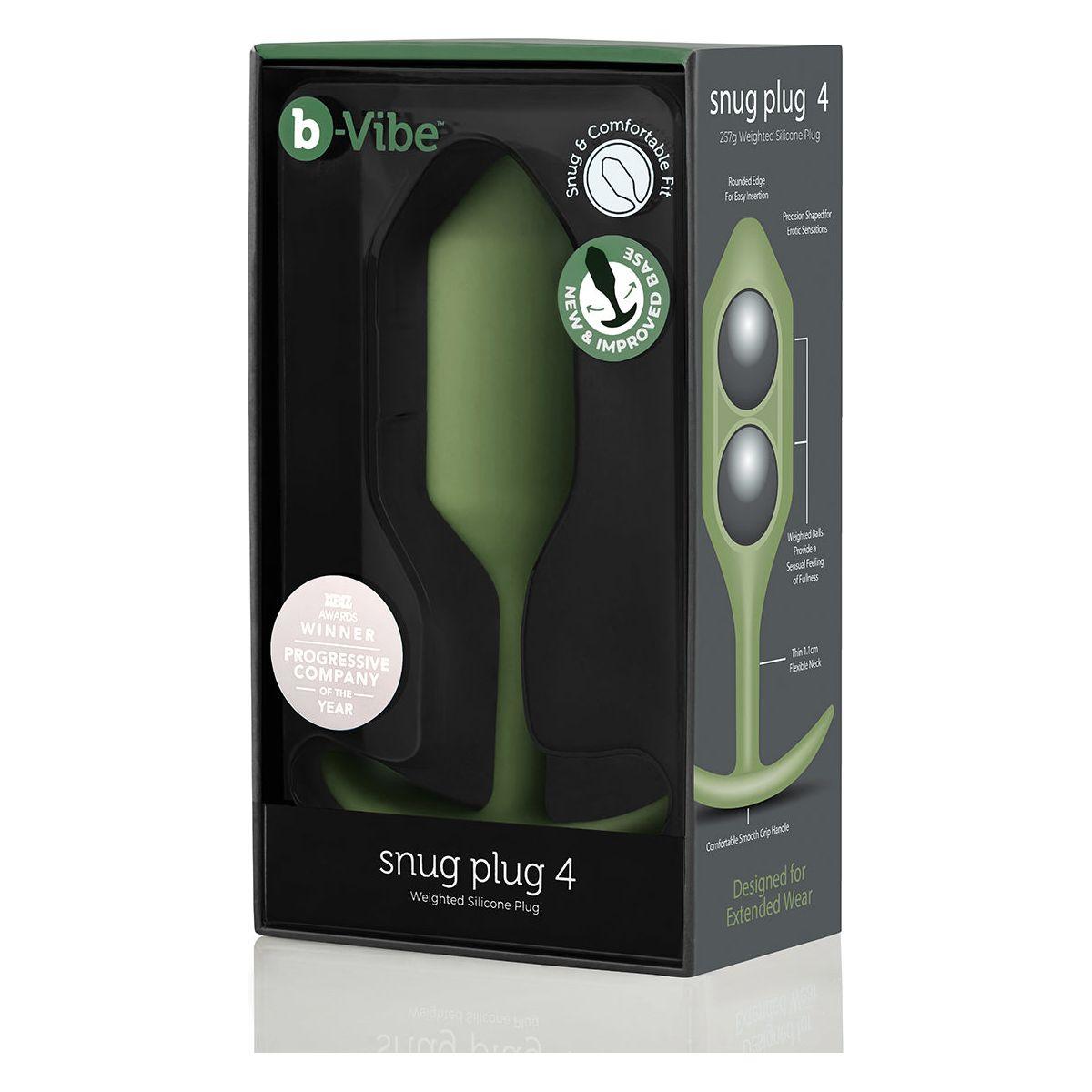 B-Vibe Snug Plug 4 (XL) - Army - shop enby