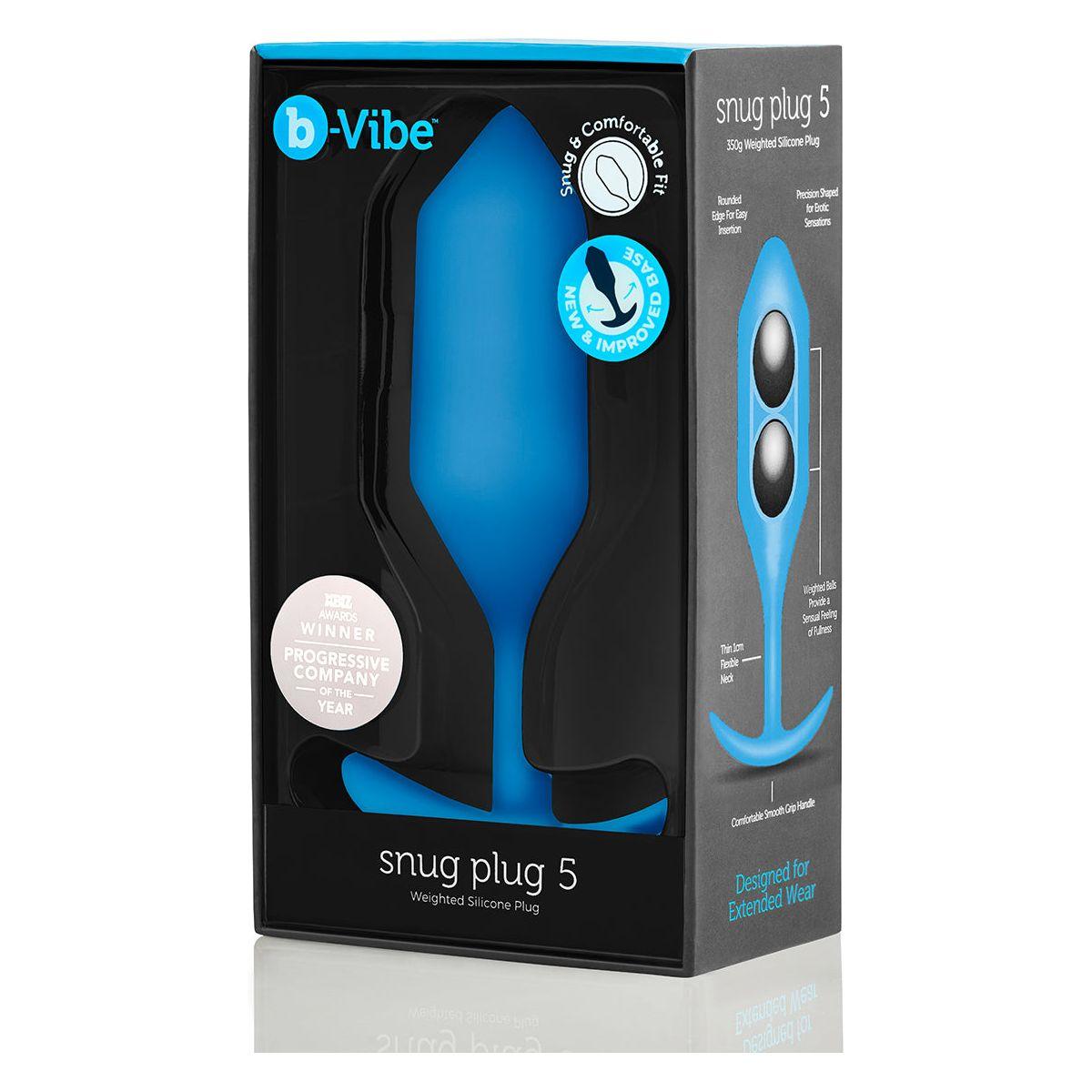 B-Vibe Snug Plug 5 (XXL) - Blue - shop enby