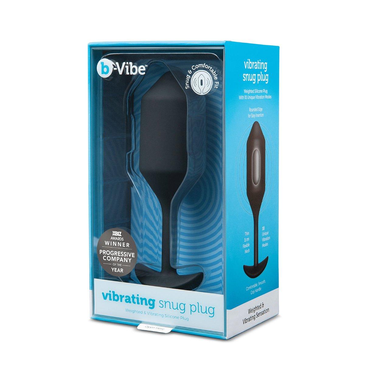 Dark Slate Gray B-Vibe Snug Plug Vibrating XL - Black