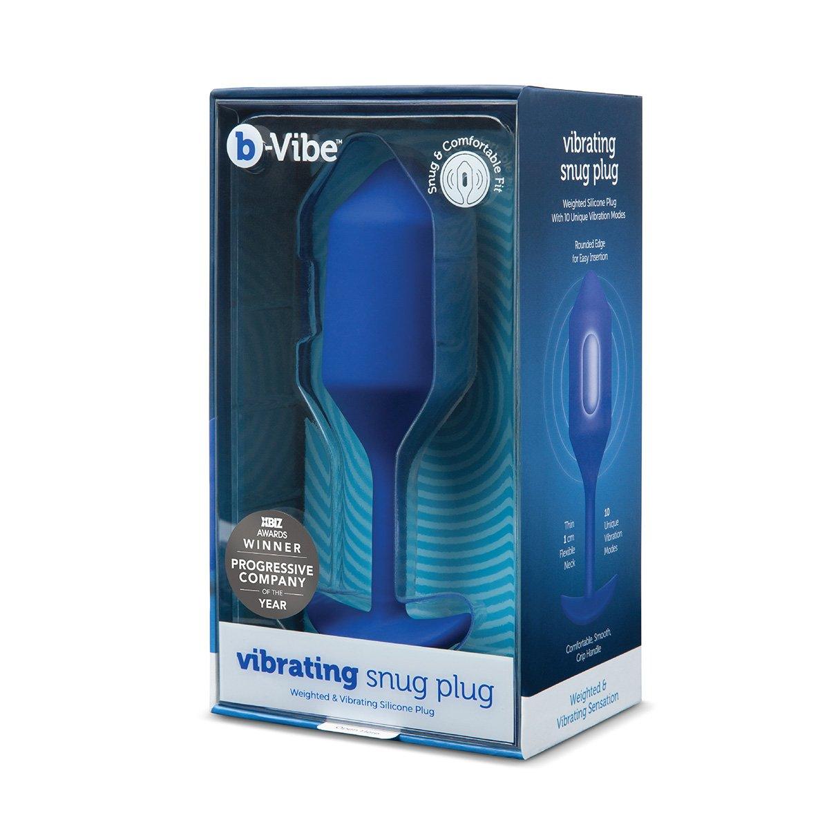 Dark Slate Blue B-Vibe Snug Plug Vibrating XL - Navy