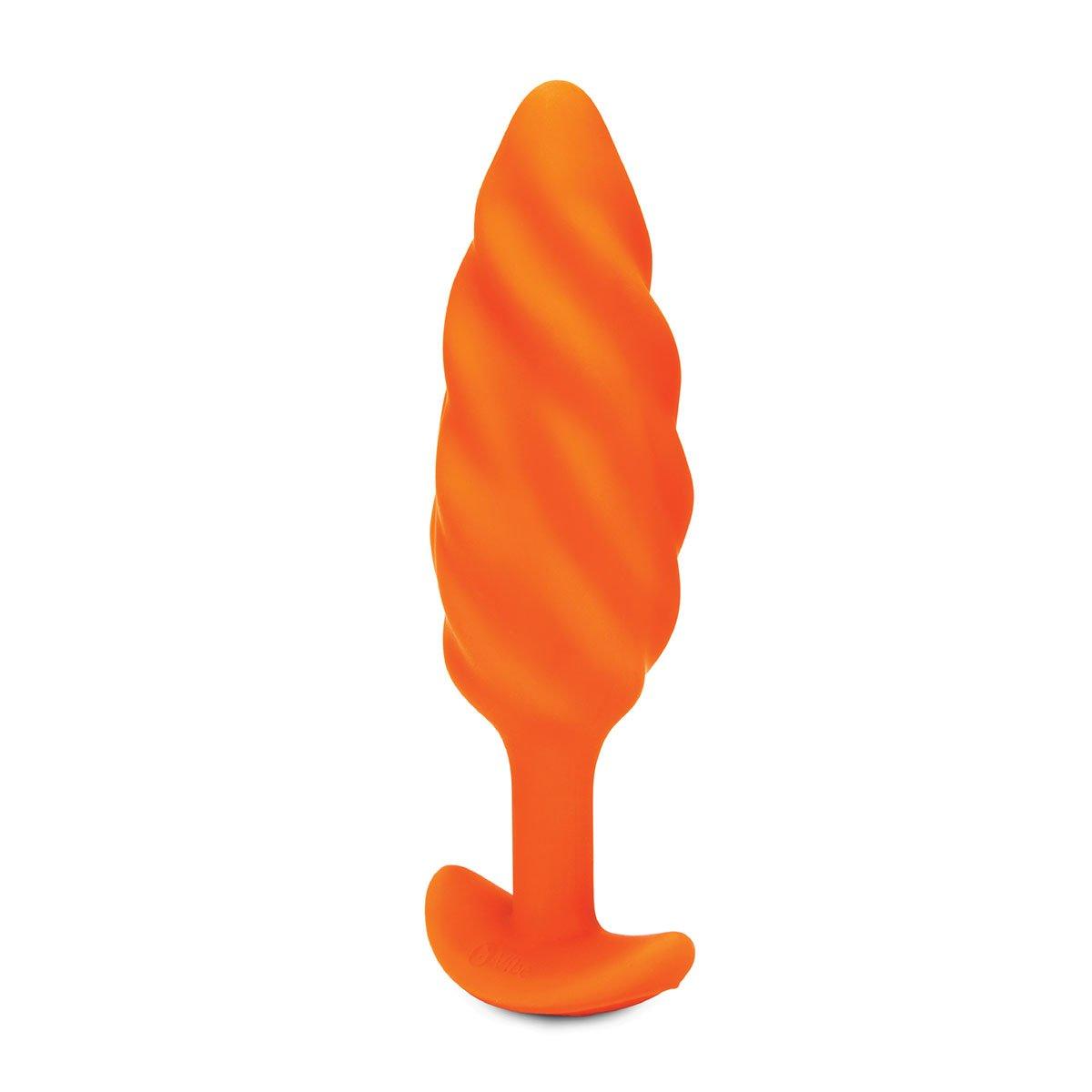 Chocolate B-Vibe Texture Plug Swirl Orange (Medium)
