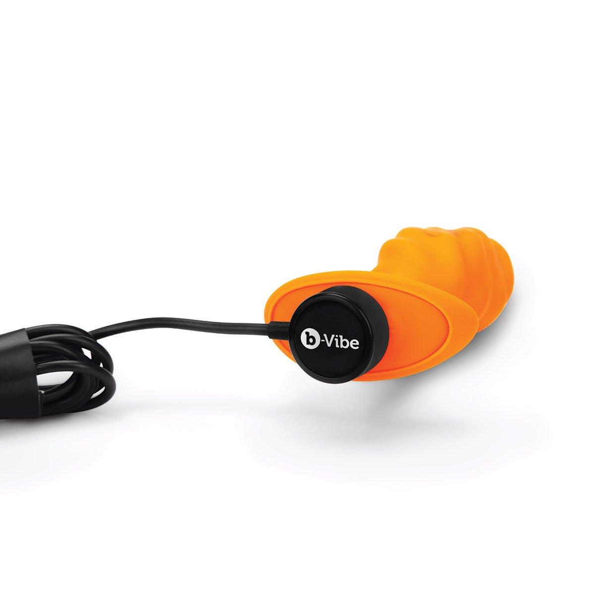 Dark Orange B-Vibe Texture Plug Swirl Orange (Medium)