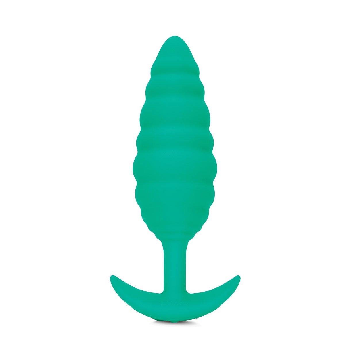 Dark Cyan B-Vibe Texture Plug Twist Green (Large)