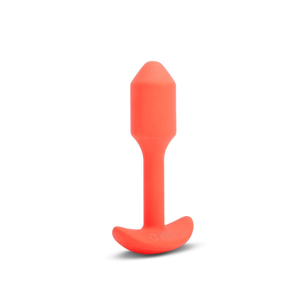 B-Vibe Vibrating Snug Plug 1 (S) - Orange - shop enby
