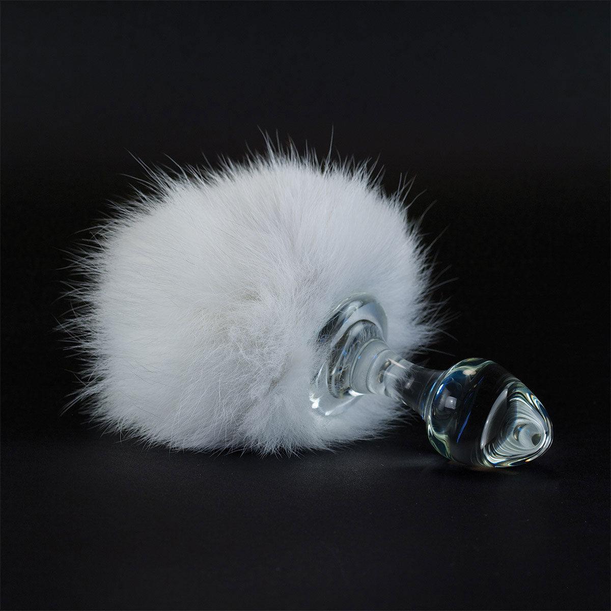 Crystal Delights Magnetic Bunny Tail - White - shop enby