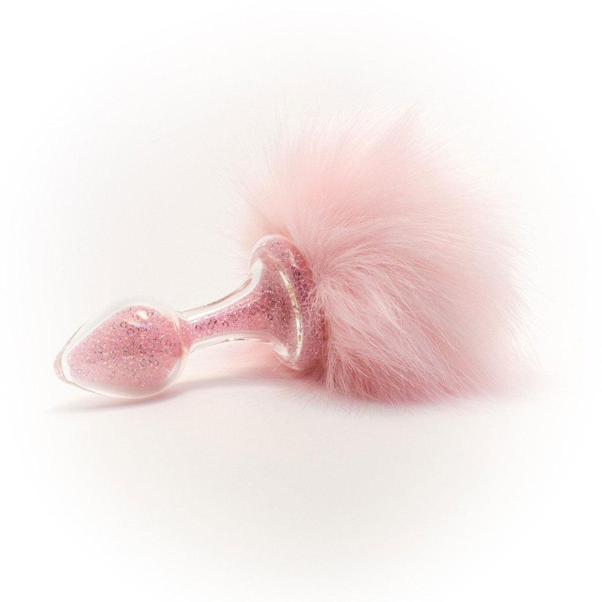 Crystal Delights Magnetic Sparkle Bunny Tail - Pink - shop enby