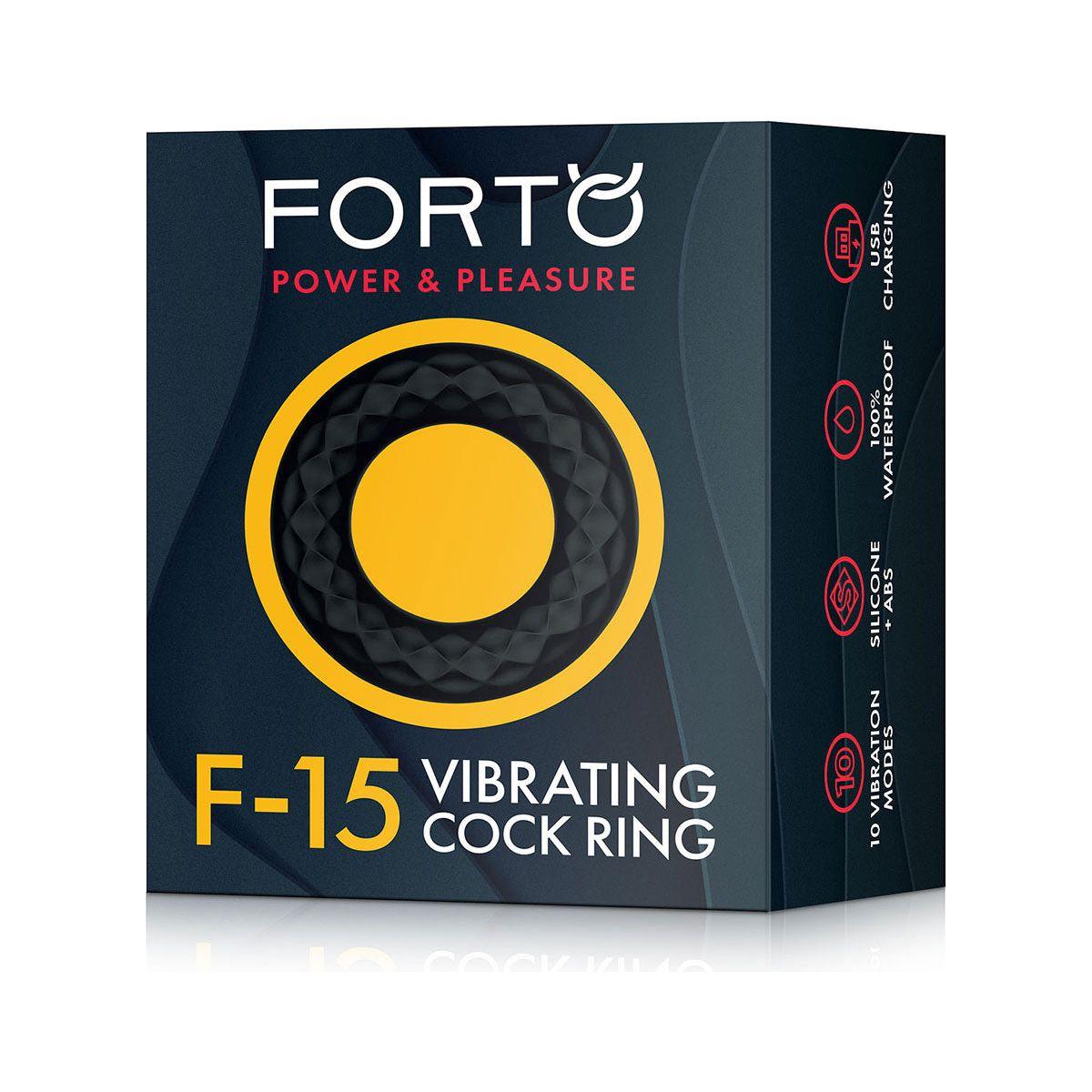 FORTO F-15 Vibrating C-Ring 40 mm - Black - shop enby