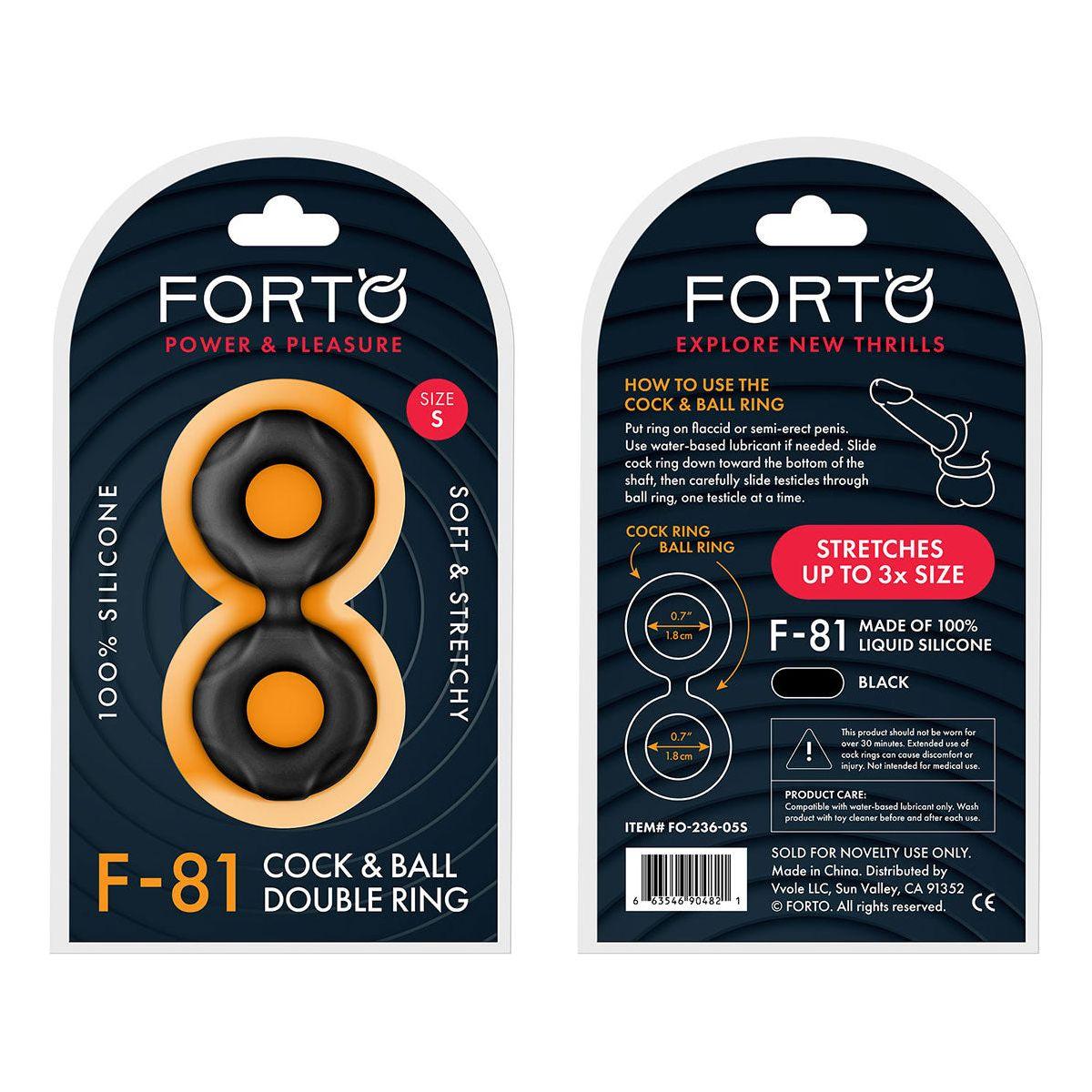 FORTO F-81 44mm Double Ring - Black - shop enby