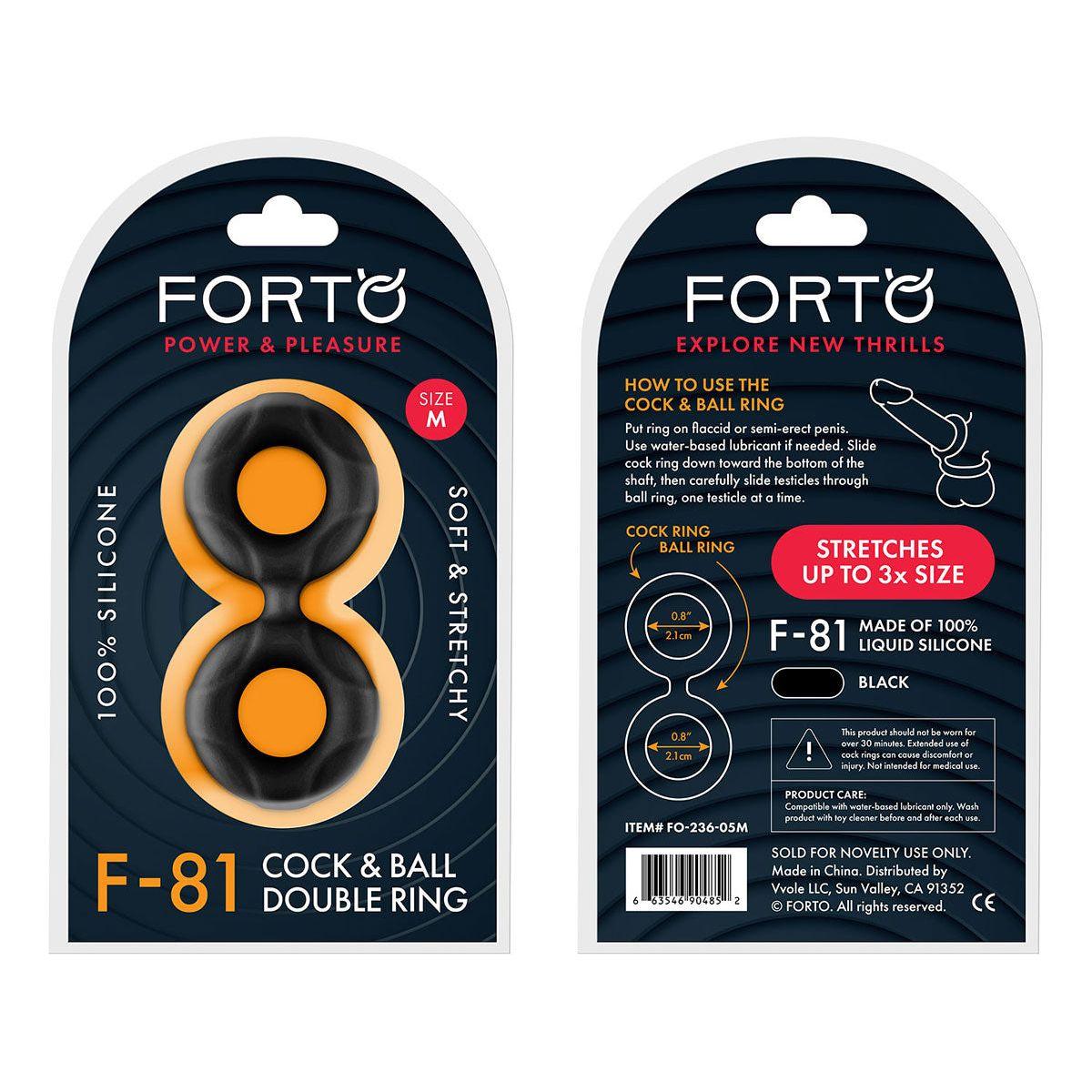 FORTO F-81 47mm Double Ring - Black - shop enby