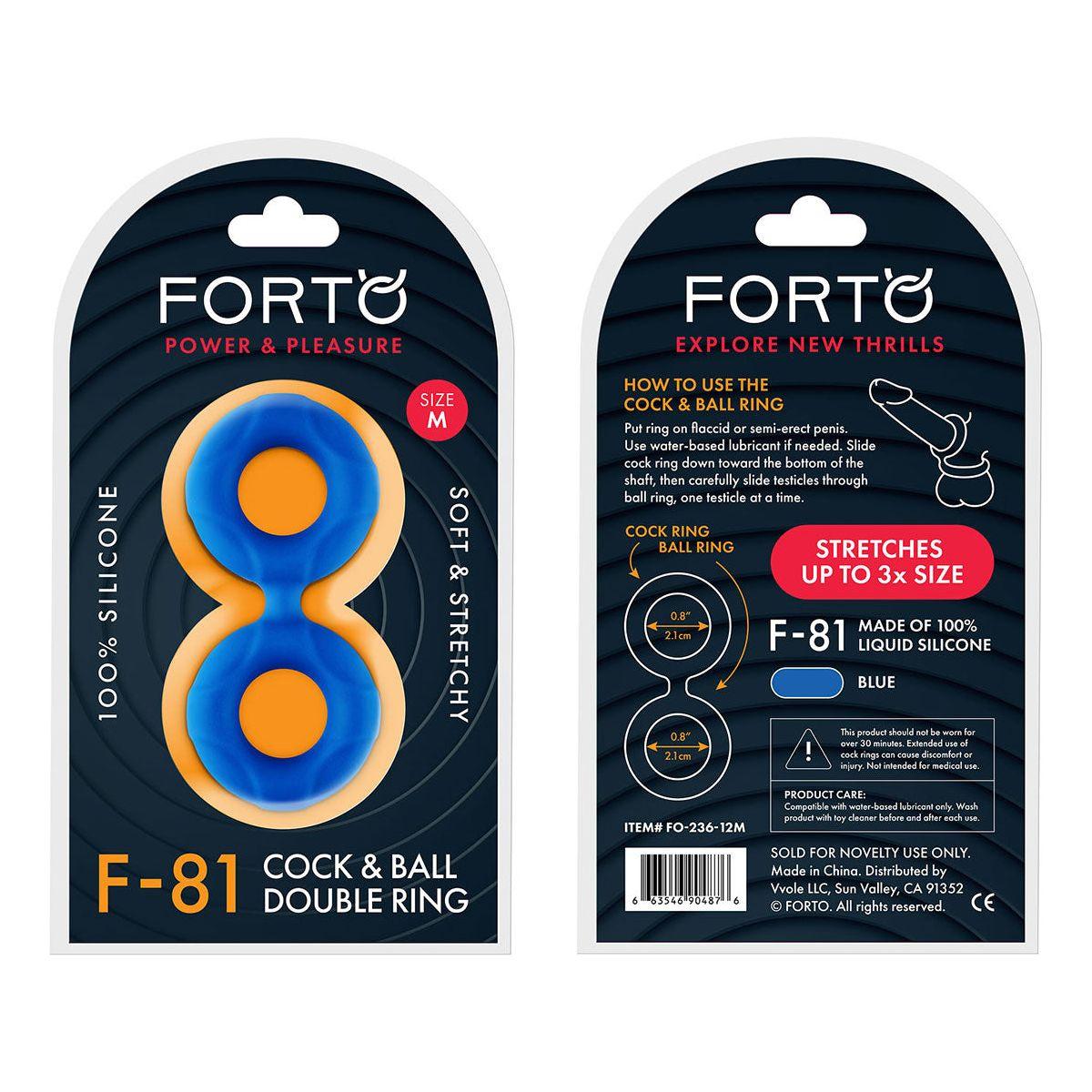 FORTO F-81 47mm Double Ring - Blue - shop enby