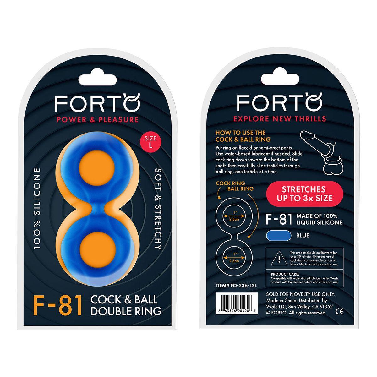 FORTO F-81 51mm Double Ring - Blue - shop enby