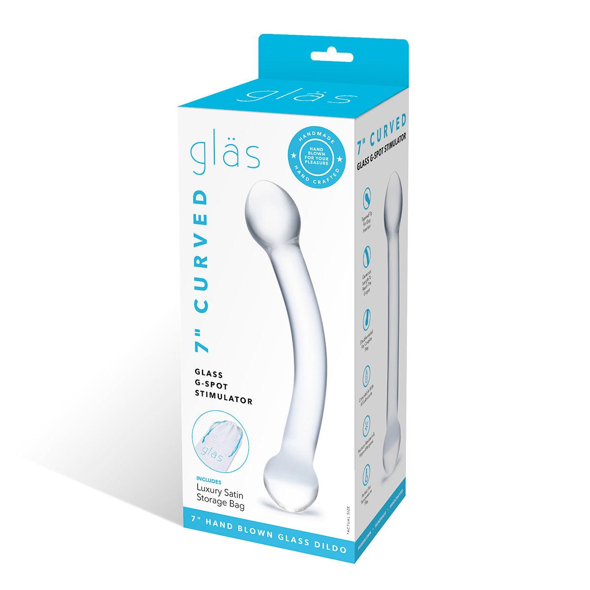 GLAS Curved Glass G-Spot Stimulator 7&quot; - shop enby