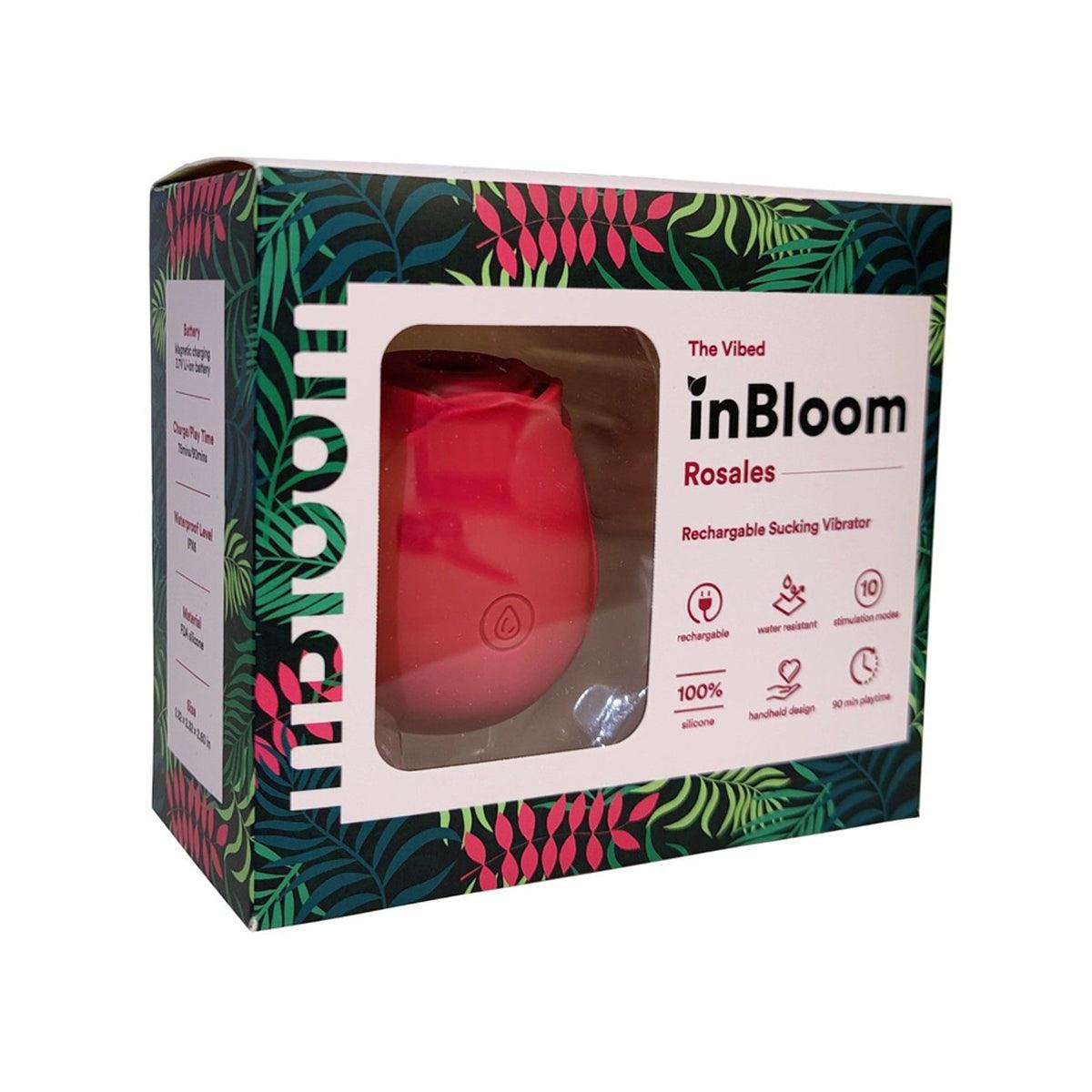 InBloom Rosales Sucking Vibrator - Red - shop enby