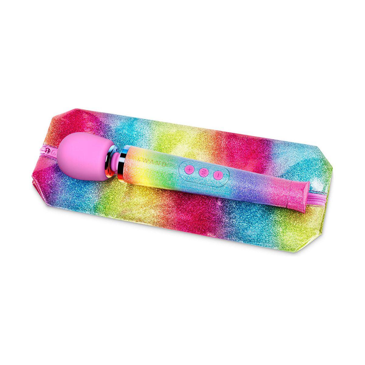 Le Wand Petite Massager - Rainbow Ombre - shop enby
