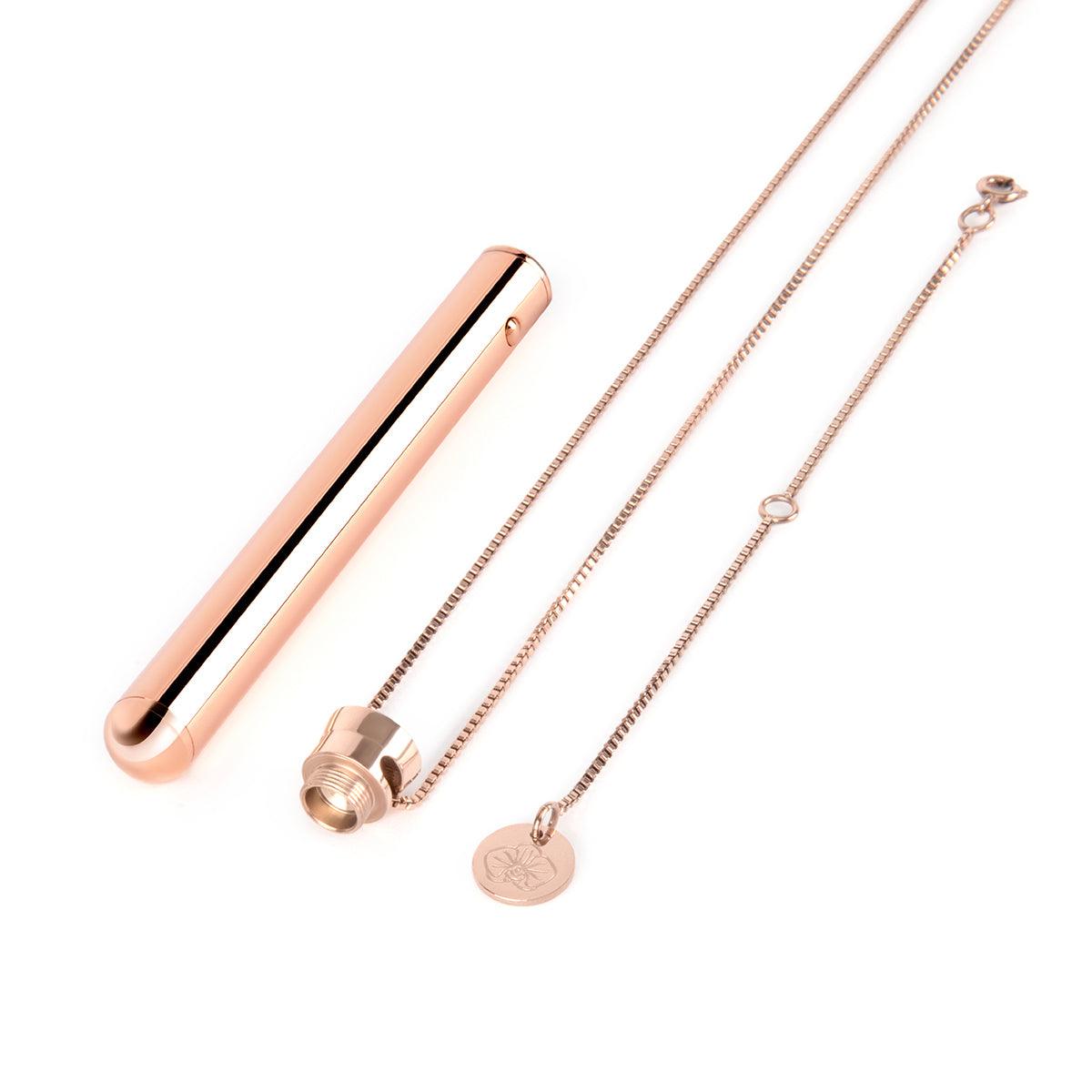 Le Wand Vibrating Necklace - Rose Gold - shop enby