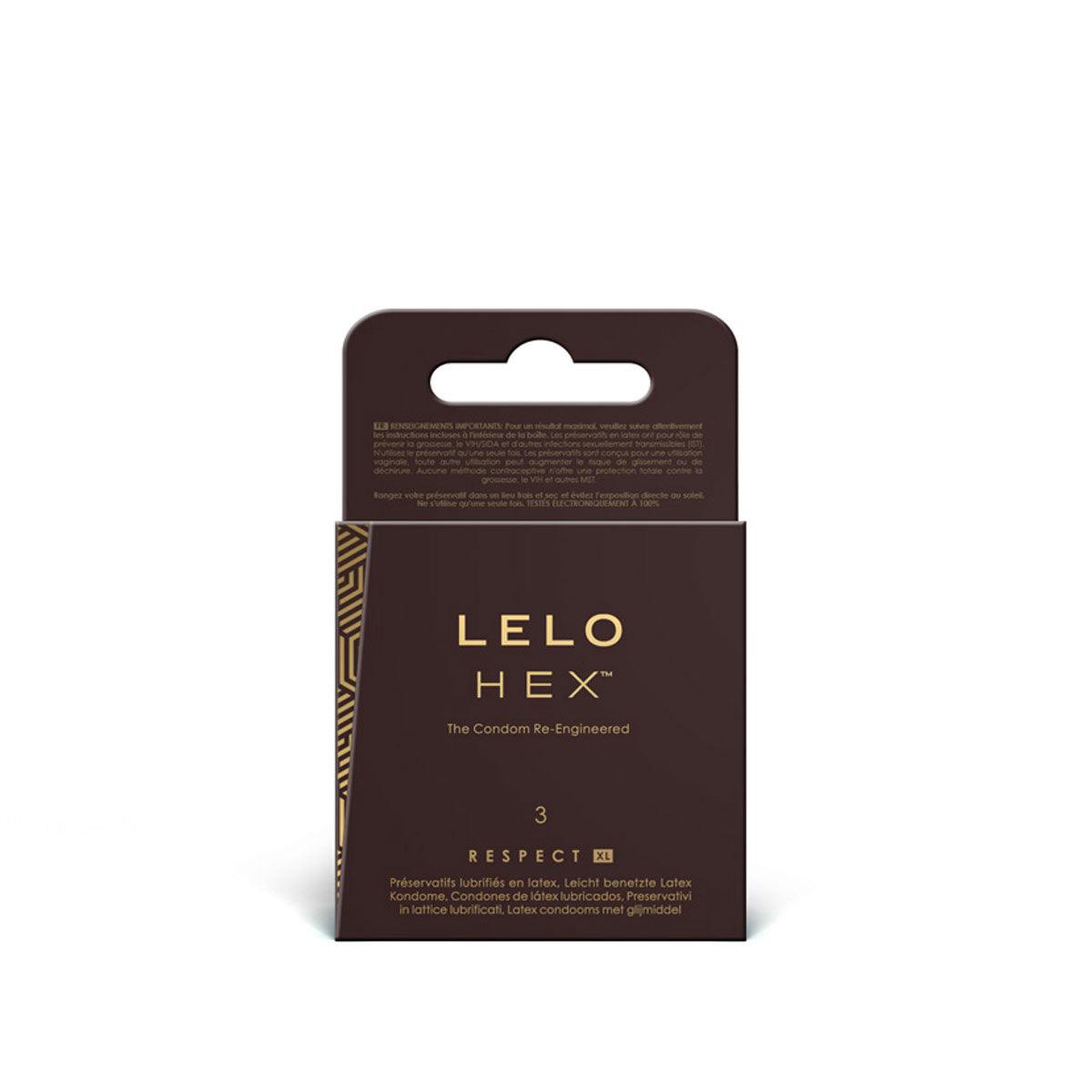LELO Hex Respect XL Condoms 3pk - shop enby
