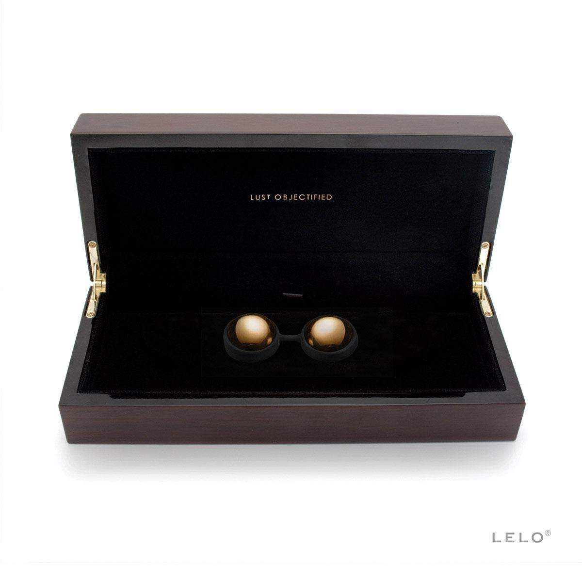 Black LELO Luna Beads Luxe - 24K Gold