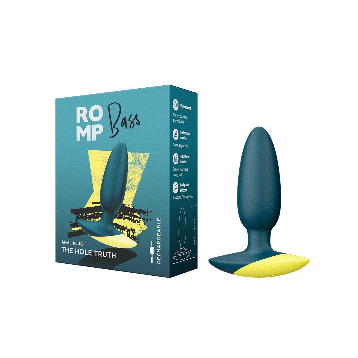 ROMP Plug Anal Vibrador Bass - Verde - shop enby