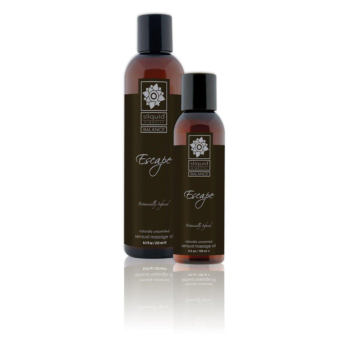 Black Sliquid Organics Massage Oil Escape 8.5oz