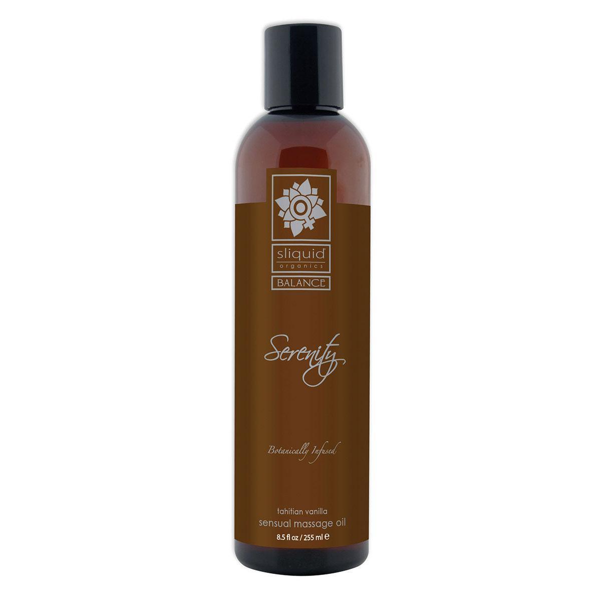 Saddle Brown Sliquid Organics Massage Oil Serenity 8.5oz