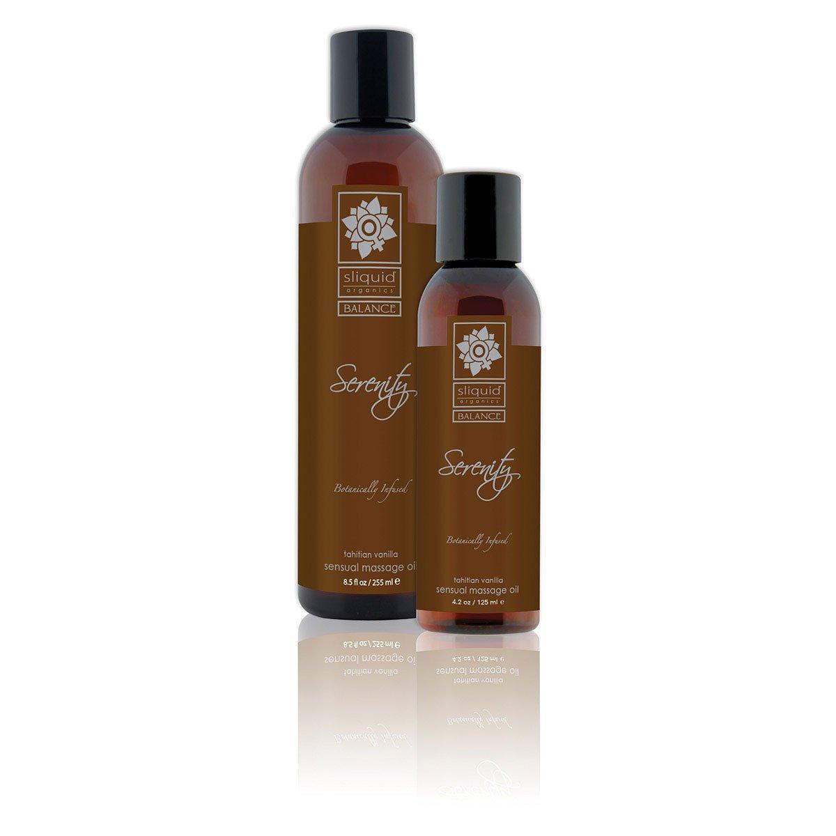 Saddle Brown Sliquid Organics Massage Oil Serenity 8.5oz