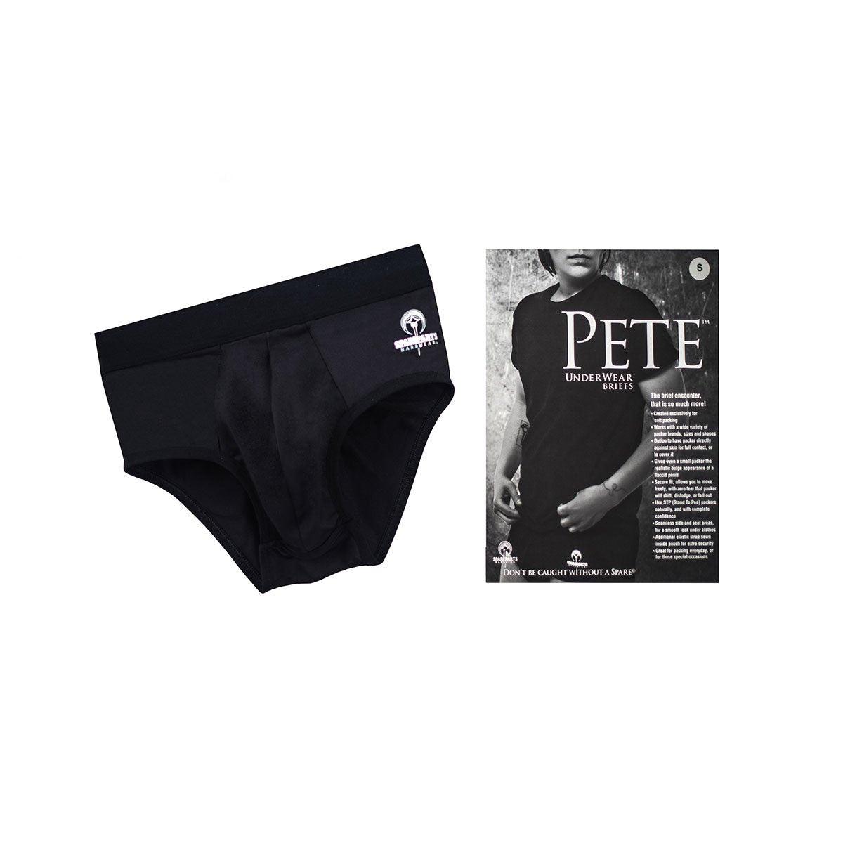 Buy the Pete Trunks Packer Boxer Briefs UnderWear in Black FtM