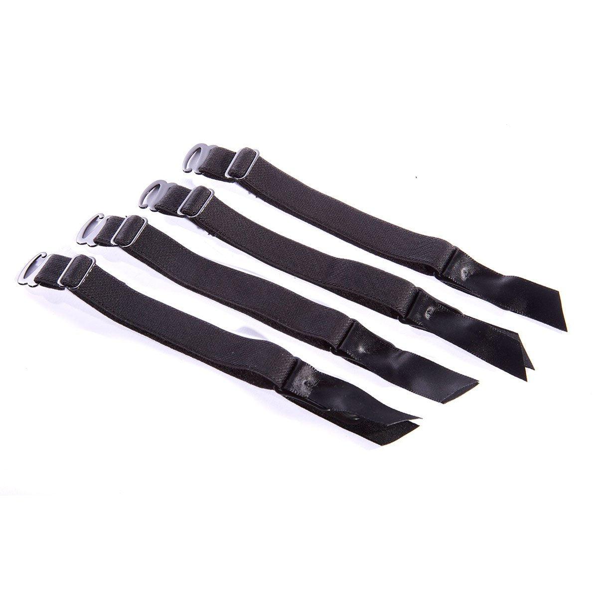 Dark Slate Gray SpareParts Removeable Garter Black (set of 4)