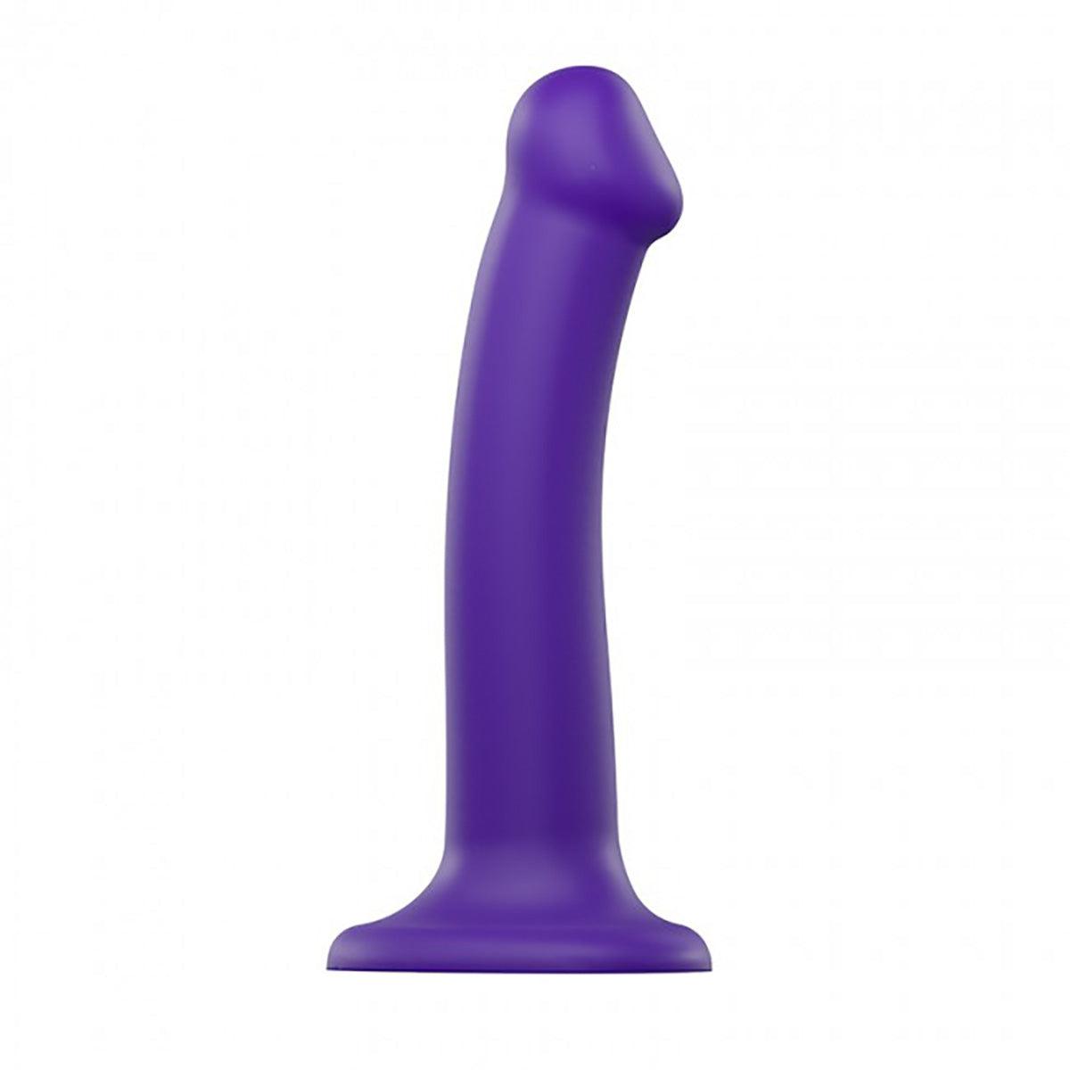 Strap-on-Me Bendable Dual Density Dildo - Purple Medium - shop enby