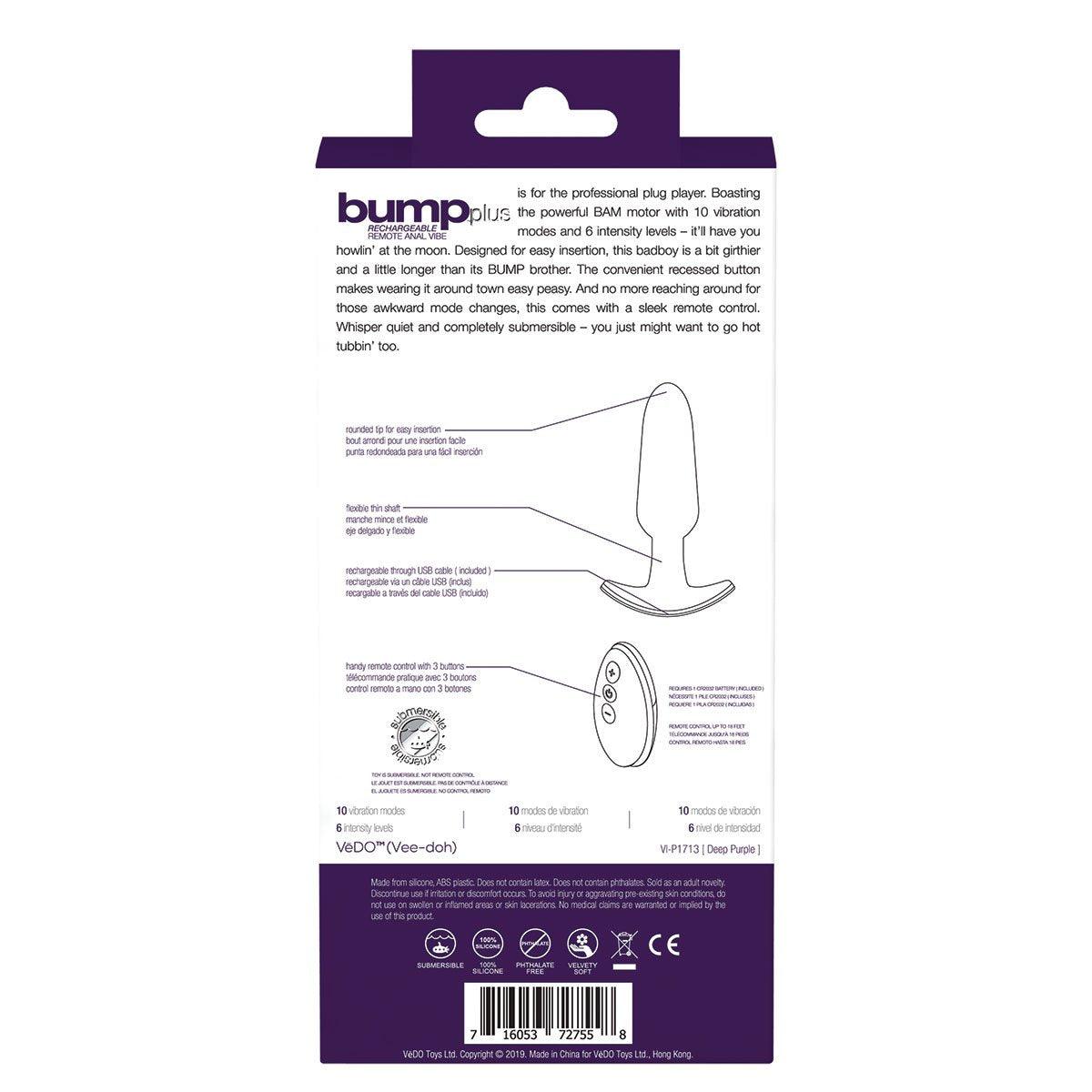 VeDO Bump Anal Vibe PLUS - Purple - shop enby