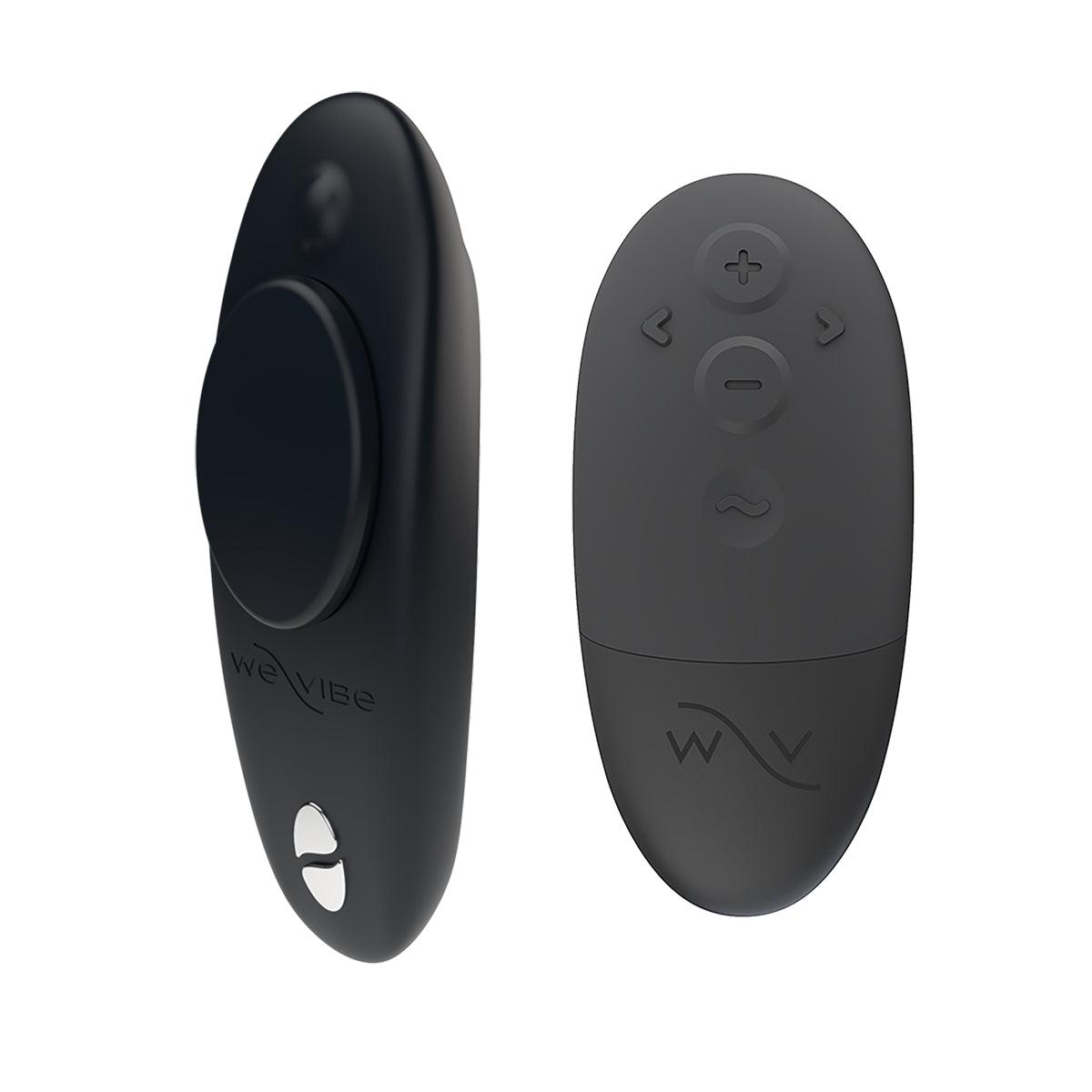 We-Vibe Moxie+ Wearable Hands-Free Remote-Controlled Magnetic Panty Vibrator - Black - shop enby
